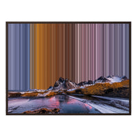 Inramad canvastavla, 48×36", brun ram