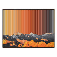 Toile encadrée, format 48×36", cadre brun
