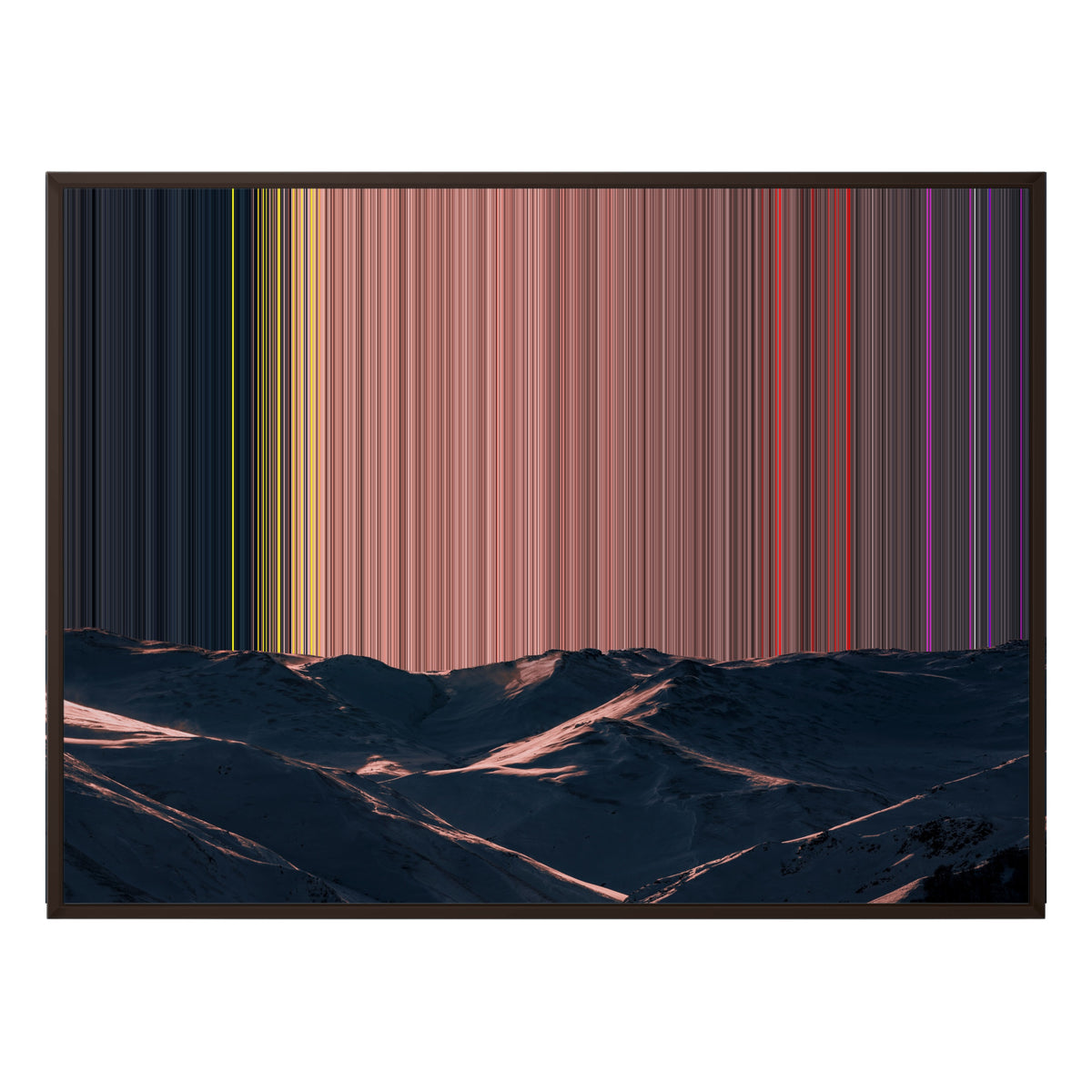 Ingelijst canvas, 48×36", bruine lijst