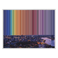 48×36" Framed Canvas - White Frame variant