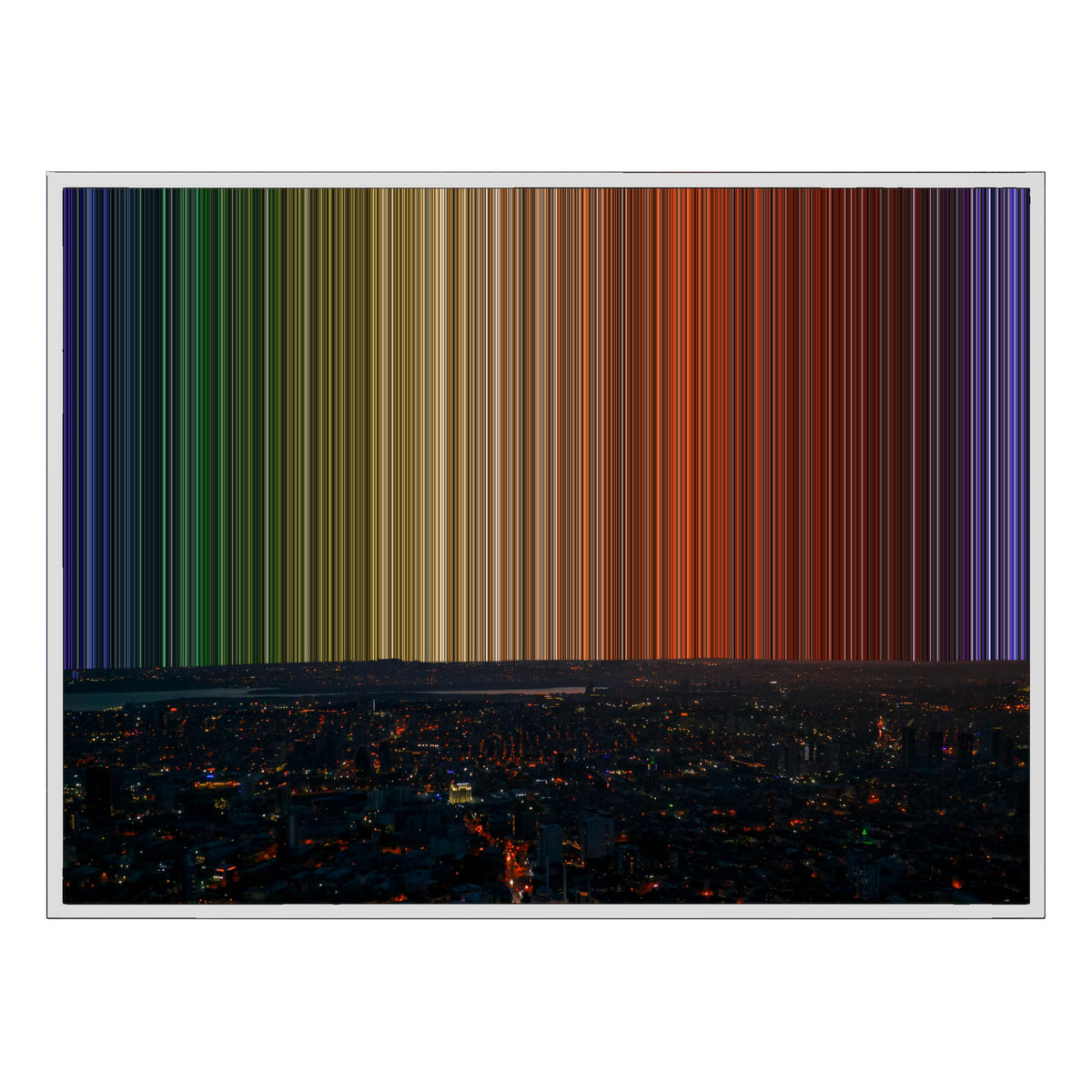 48×36" Framed Canvas - White Frame variant