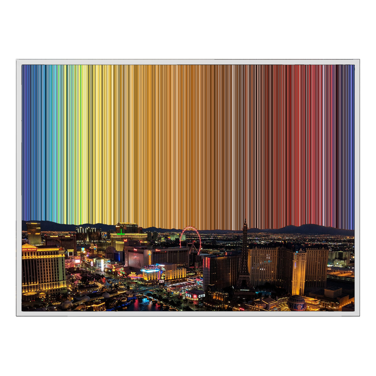 48×36" Framed Canvas - White Frame variant