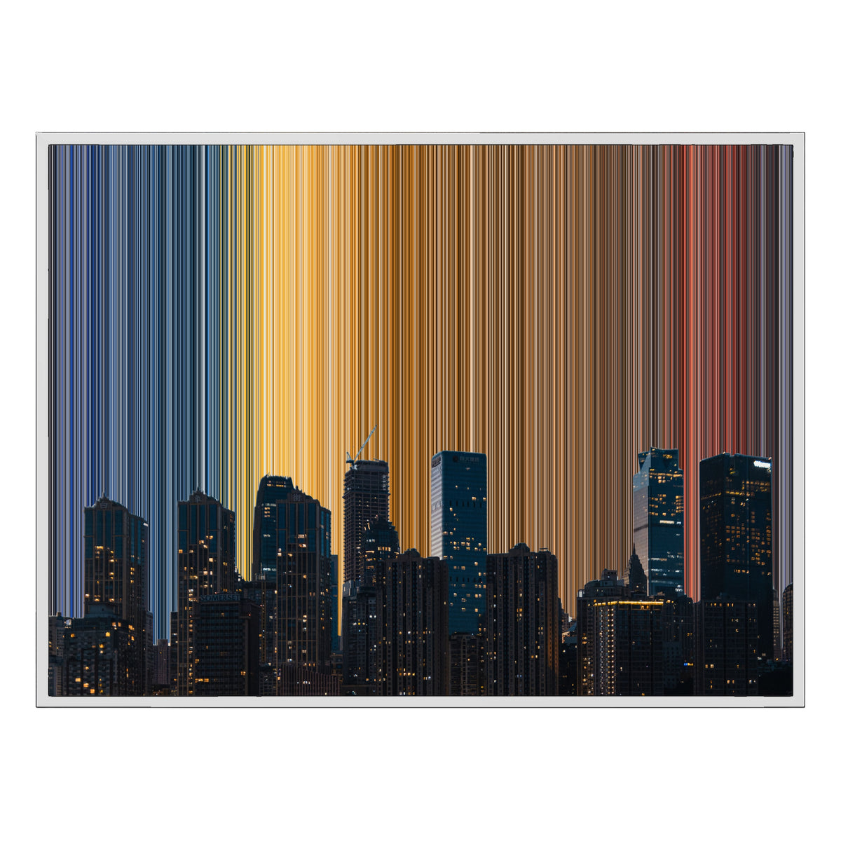 48×36" Framed Canvas - White Frame variant