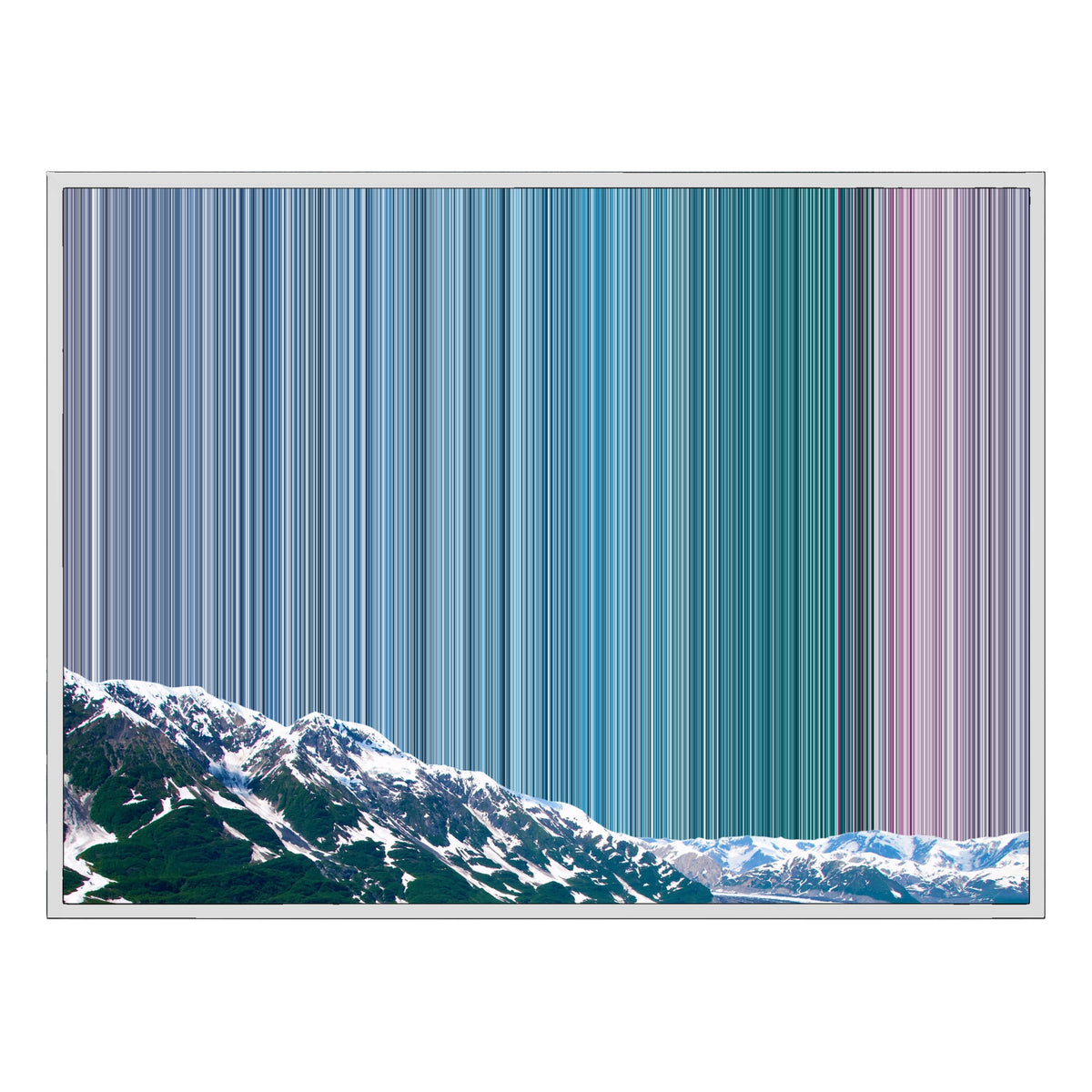 48×36" Framed Canvas - White Frame variant