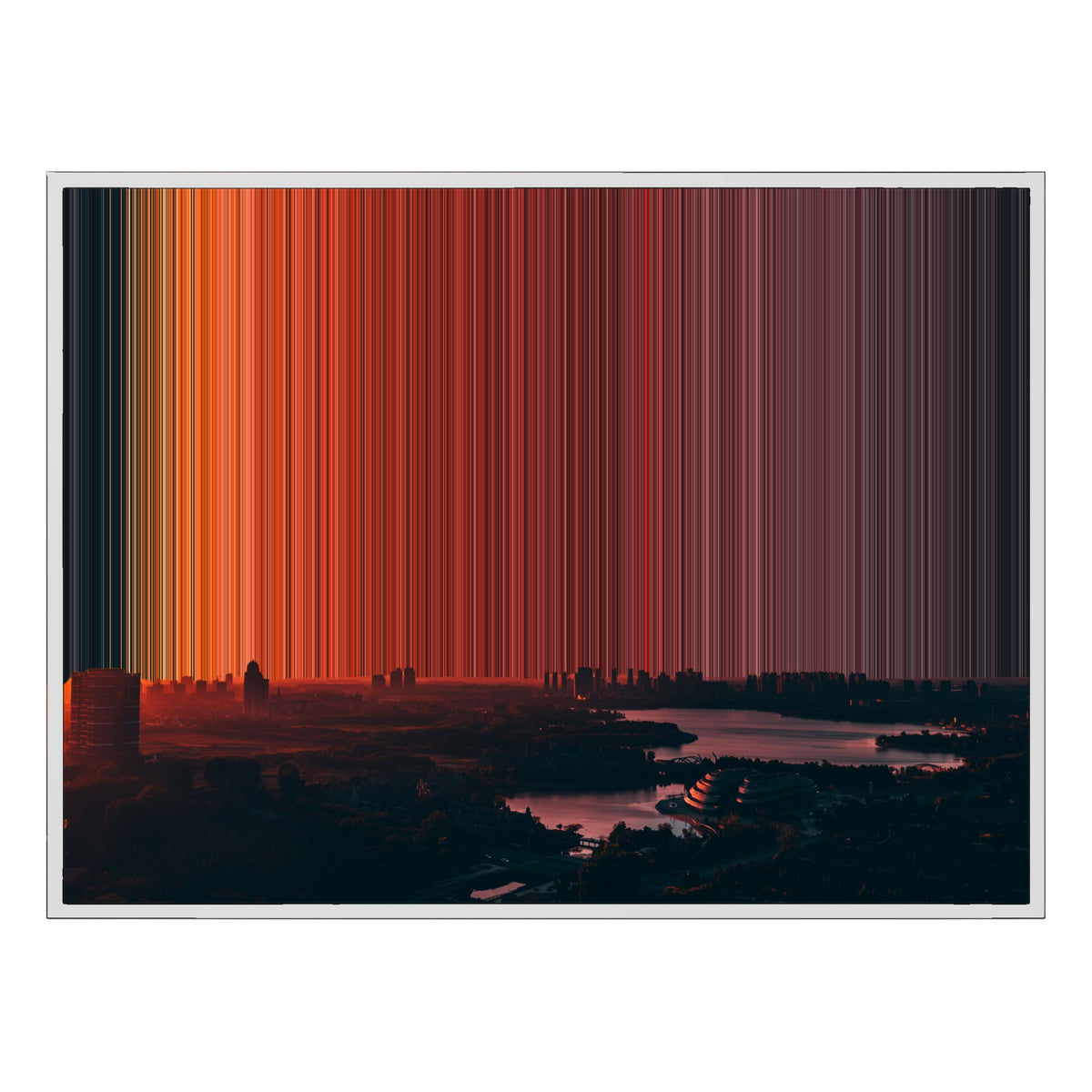 48×36" Framed Canvas - White Frame variant