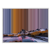 Inramad canvastavla, 48×36", vit ram