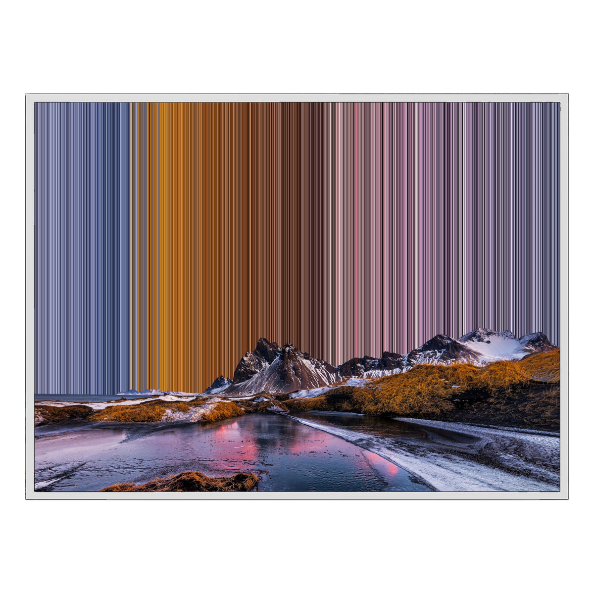 Inramad canvastavla, 48×36", vit ram