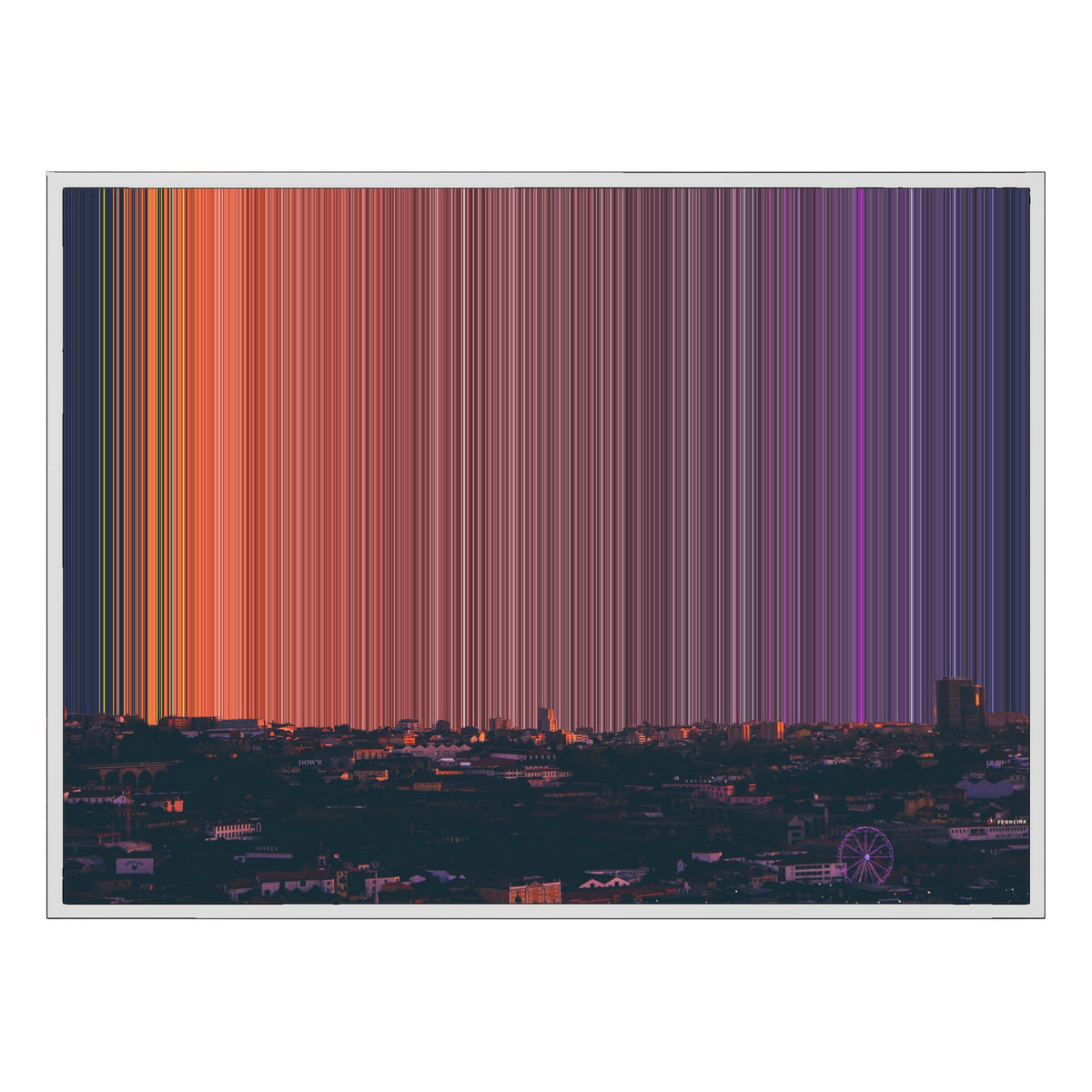 48×36" Framed Canvas - White Frame variant