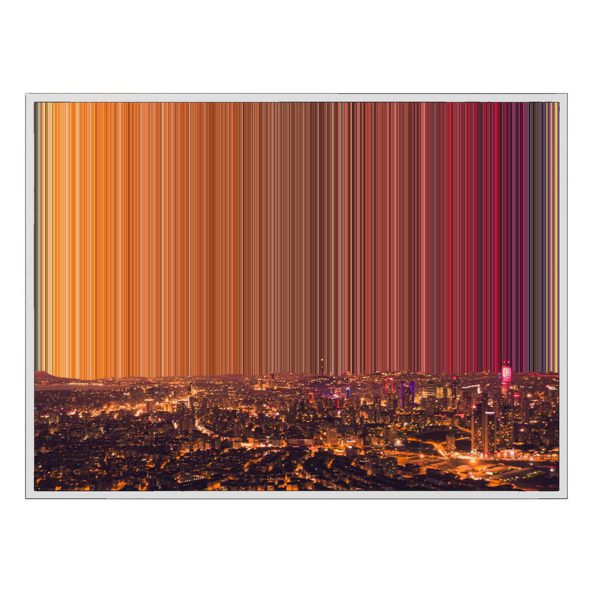 Gerahmtes Leinwandbild im Format 48×36", weißer Rahmen