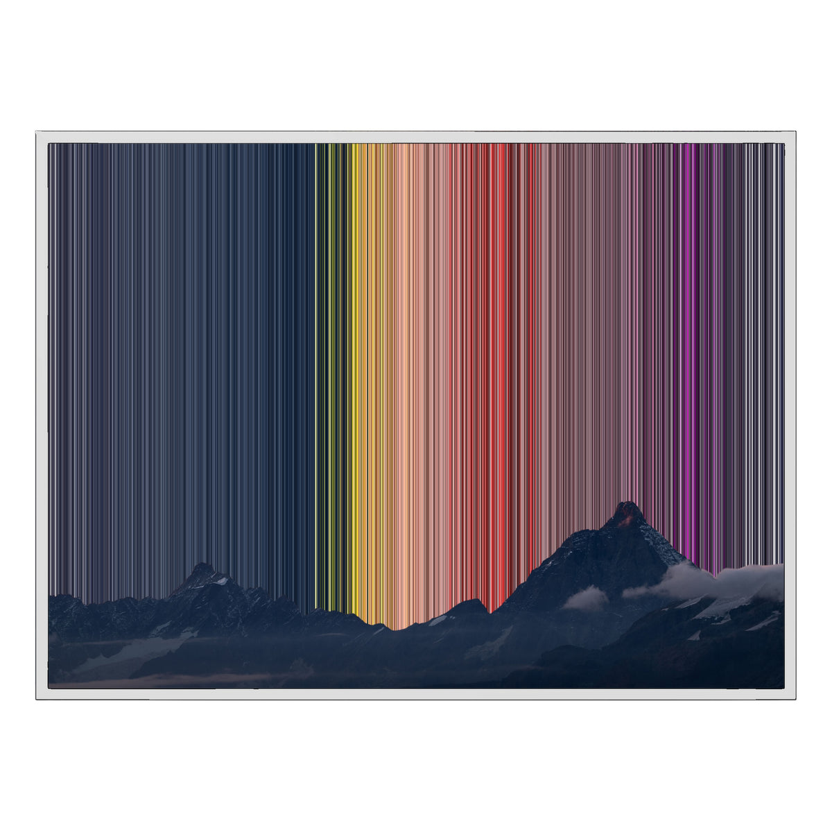 Lærred i klassisk ramme, 48×36", hvid ramme