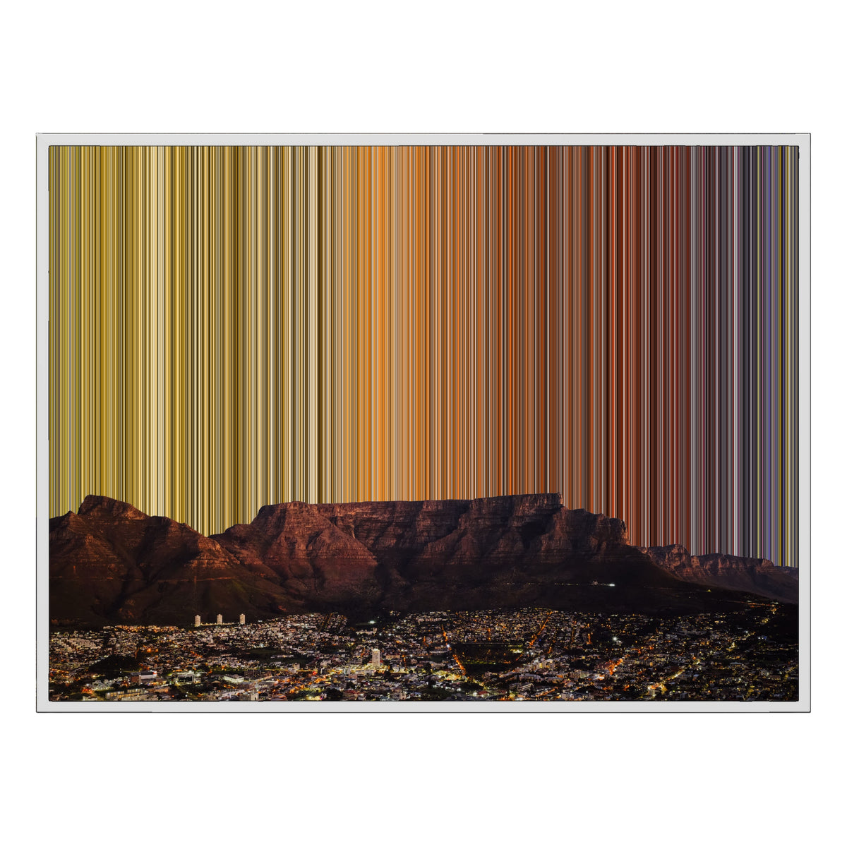48×36" Framed Canvas - White Frame variant