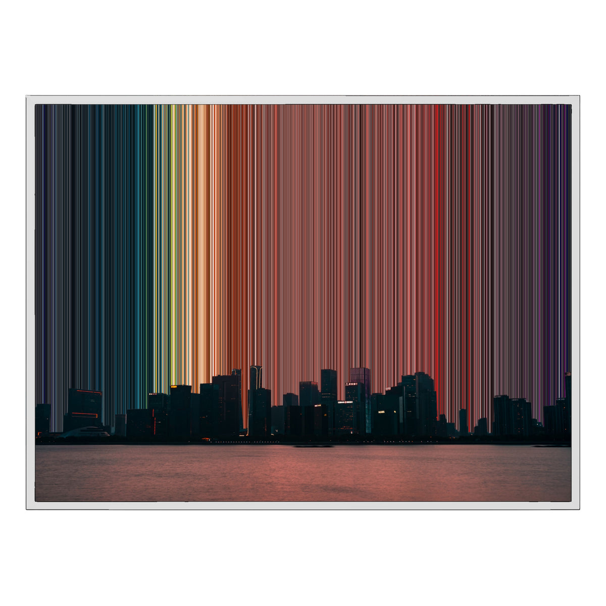 Gerahmtes Leinwandbild im Format 48×36", weißer Rahmen