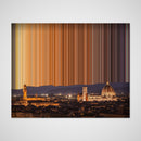 Florencia, Italia: vista frontal del lienzo que muestra la obra en detalle