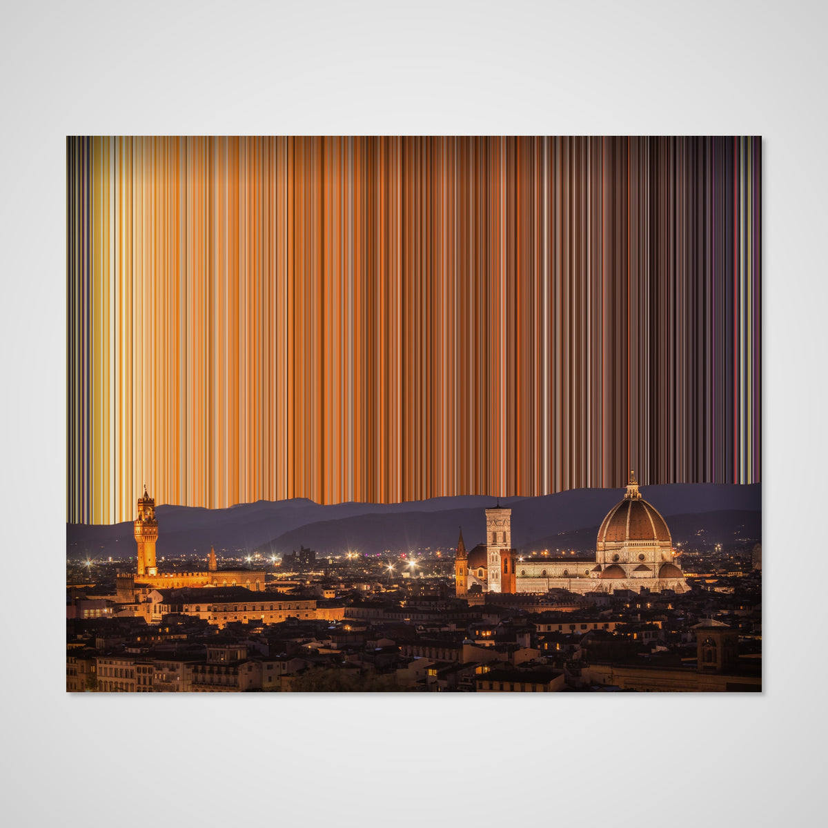 Florencia, Italia: vista frontal del lienzo que muestra la obra en detalle