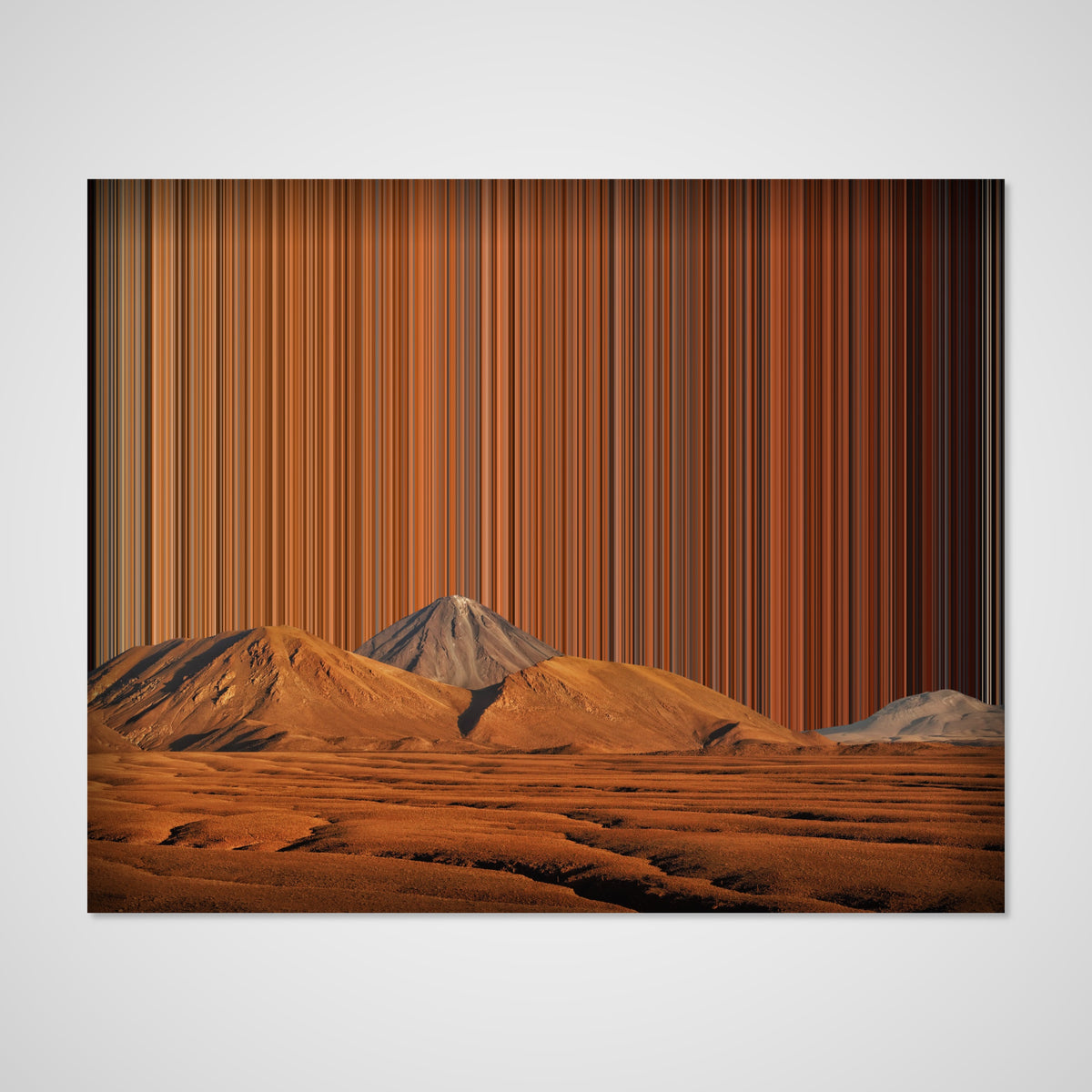 Licancabur Volcano, Chile - Canvas mockup showing flat artwork detail - Gradienta