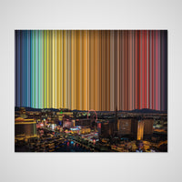 Las Vegas Strip, Las Vegas - Canvas mockup showing flat artwork detail - Gradienta
