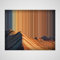 Montaña de Siete Colores, Perú: vista frontal del lienzo que muestra la obra en detalle