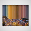 Hafen von Vernazza, Italien – Frontalansicht des Leinwandbilds mit Details des Motivs