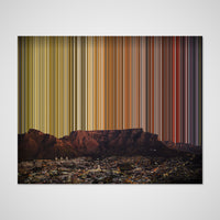Cape Town, South Africa - Canvas mockup showing flat artwork detail - Gradienta