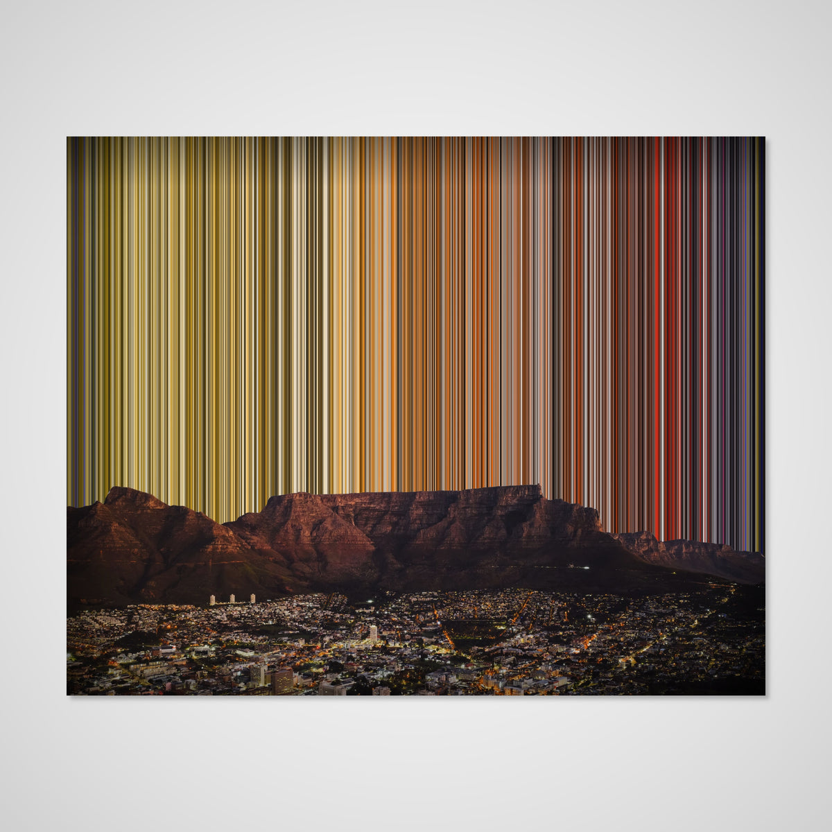 Cape Town, South Africa - Canvas mockup showing flat artwork detail - Gradienta