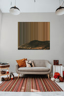 Ocean between ridges under white sky in fall - Lifestyle staging in modern interior - Gradienta