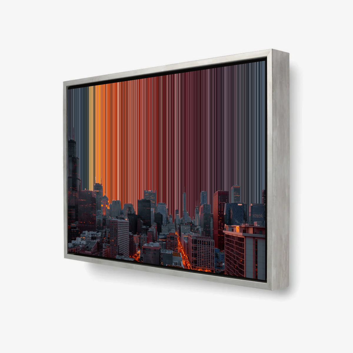 Chicago, USA - 3D framed canvas view - Gradienta