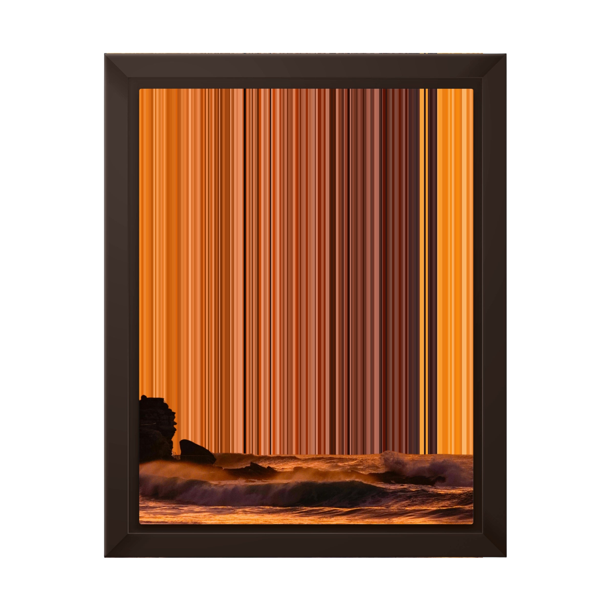 8×10" Framed Canvas - Brown variant