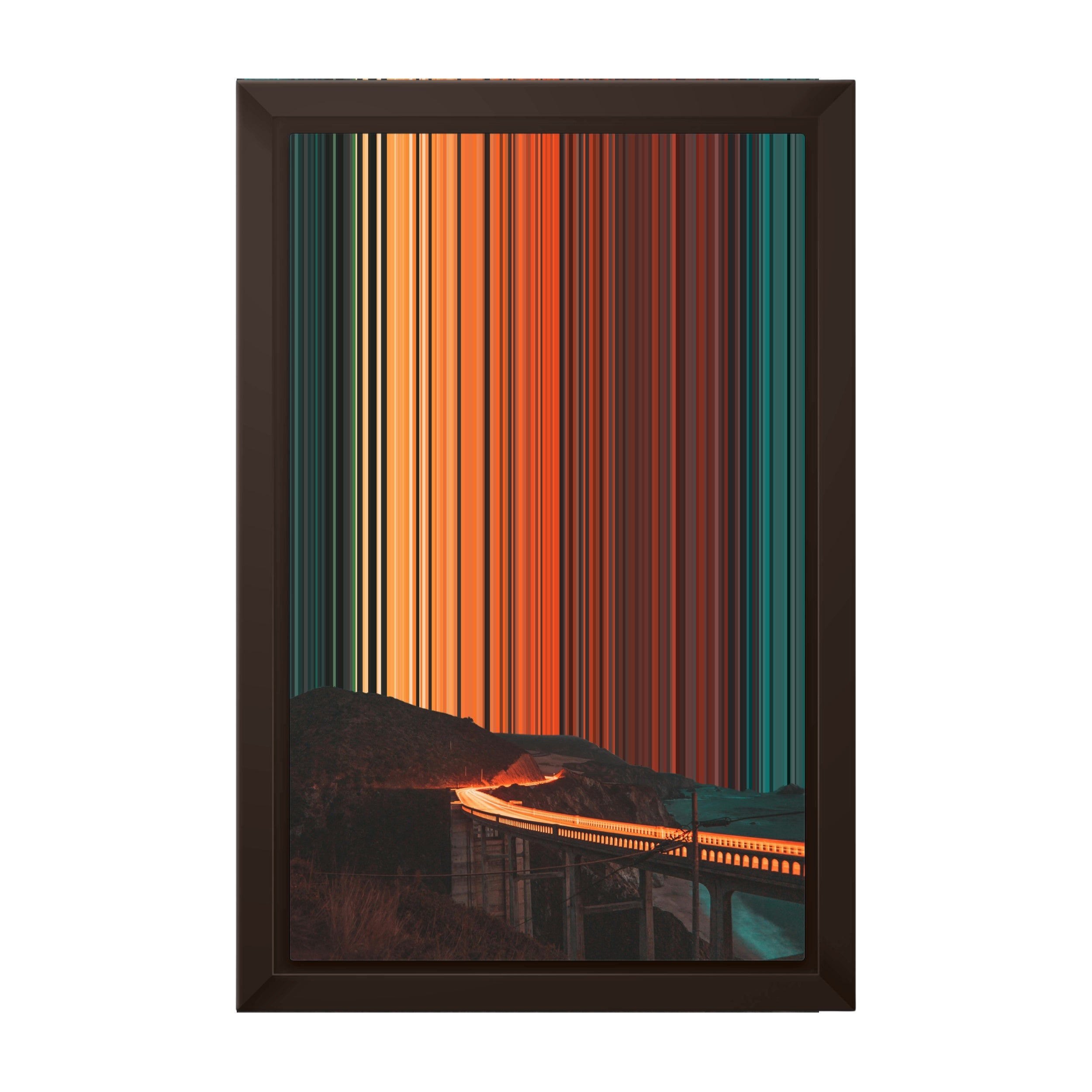 8×12" Framed Canvas - Brown variant