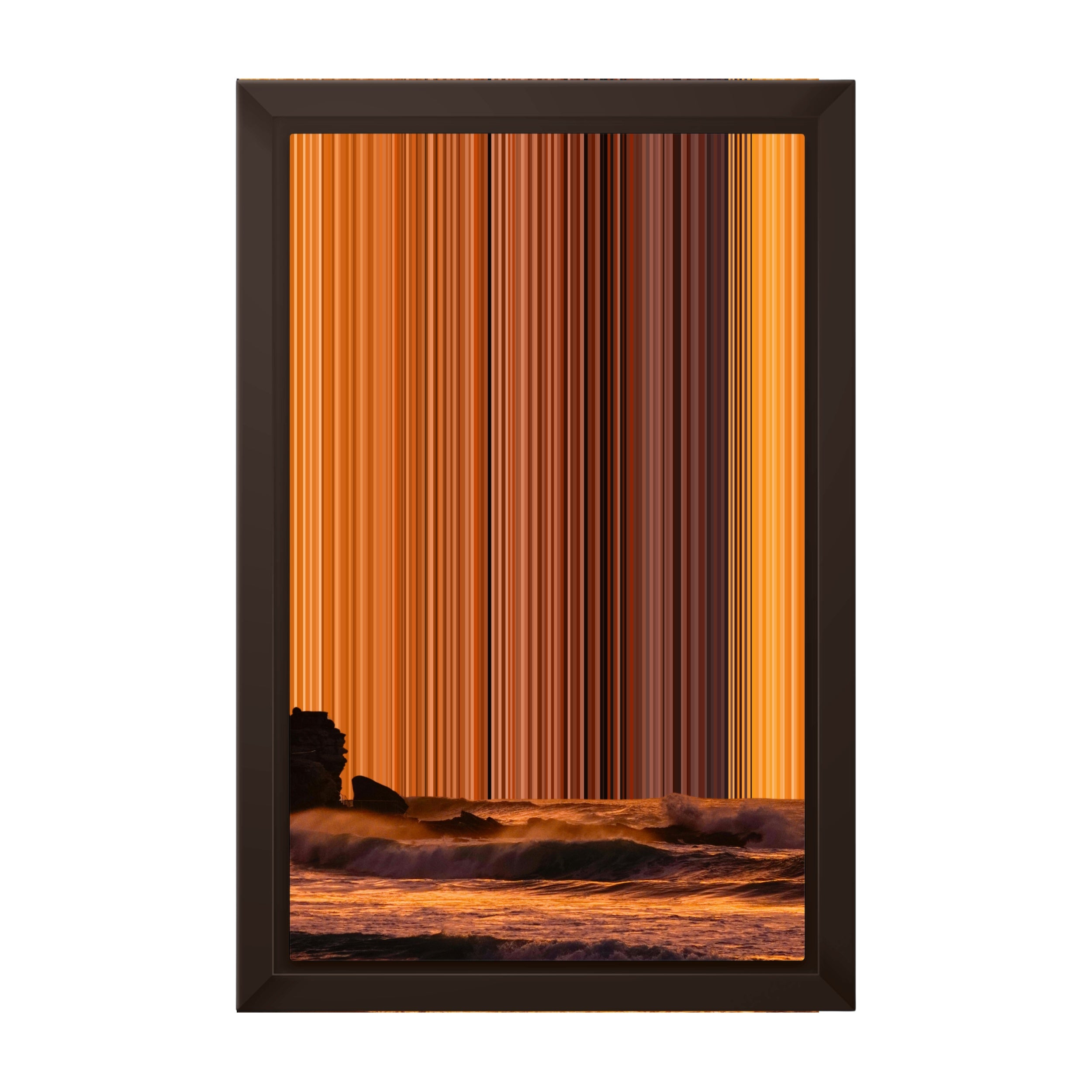 8×12" Framed Canvas - Brown variant