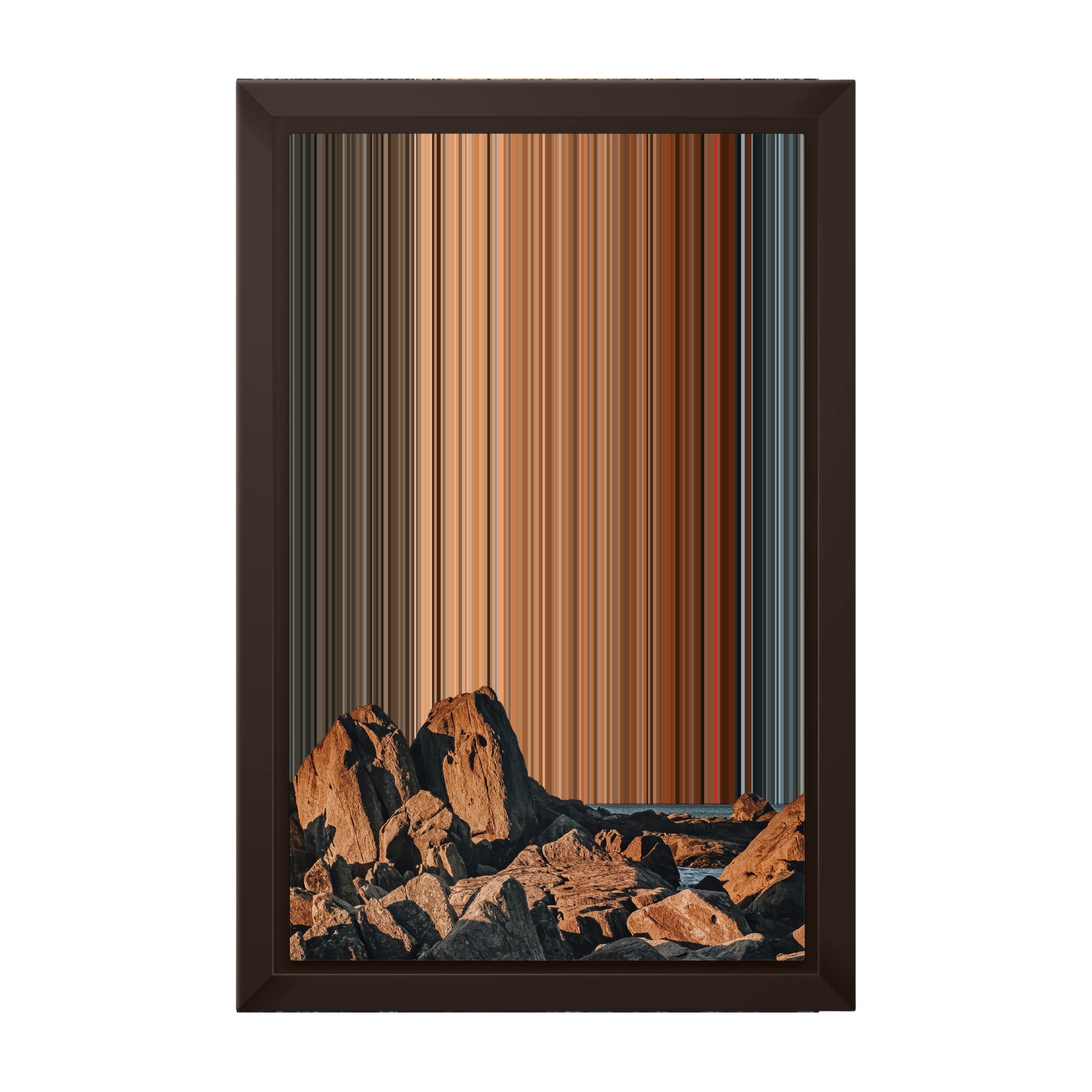 8×12" Framed Canvas - Brown variant