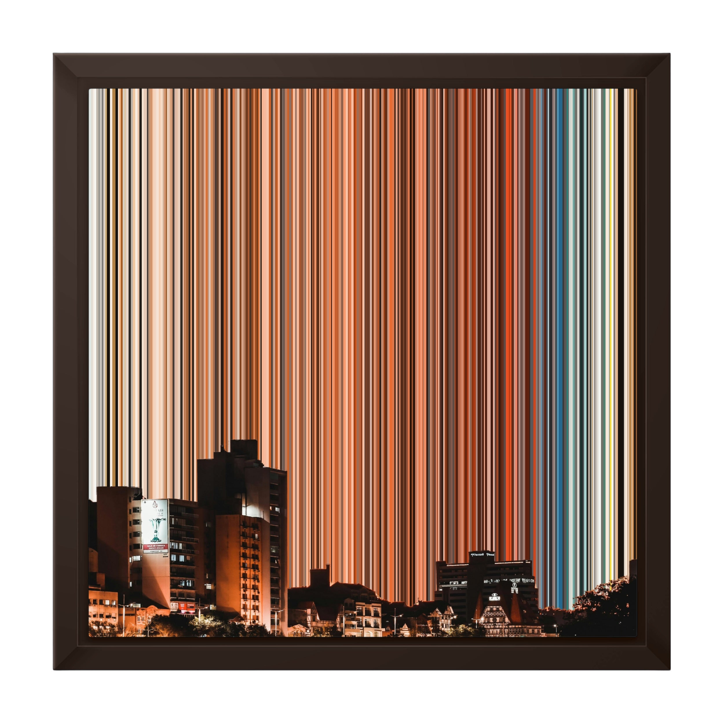 12×12" Framed Canvas - Brown variant