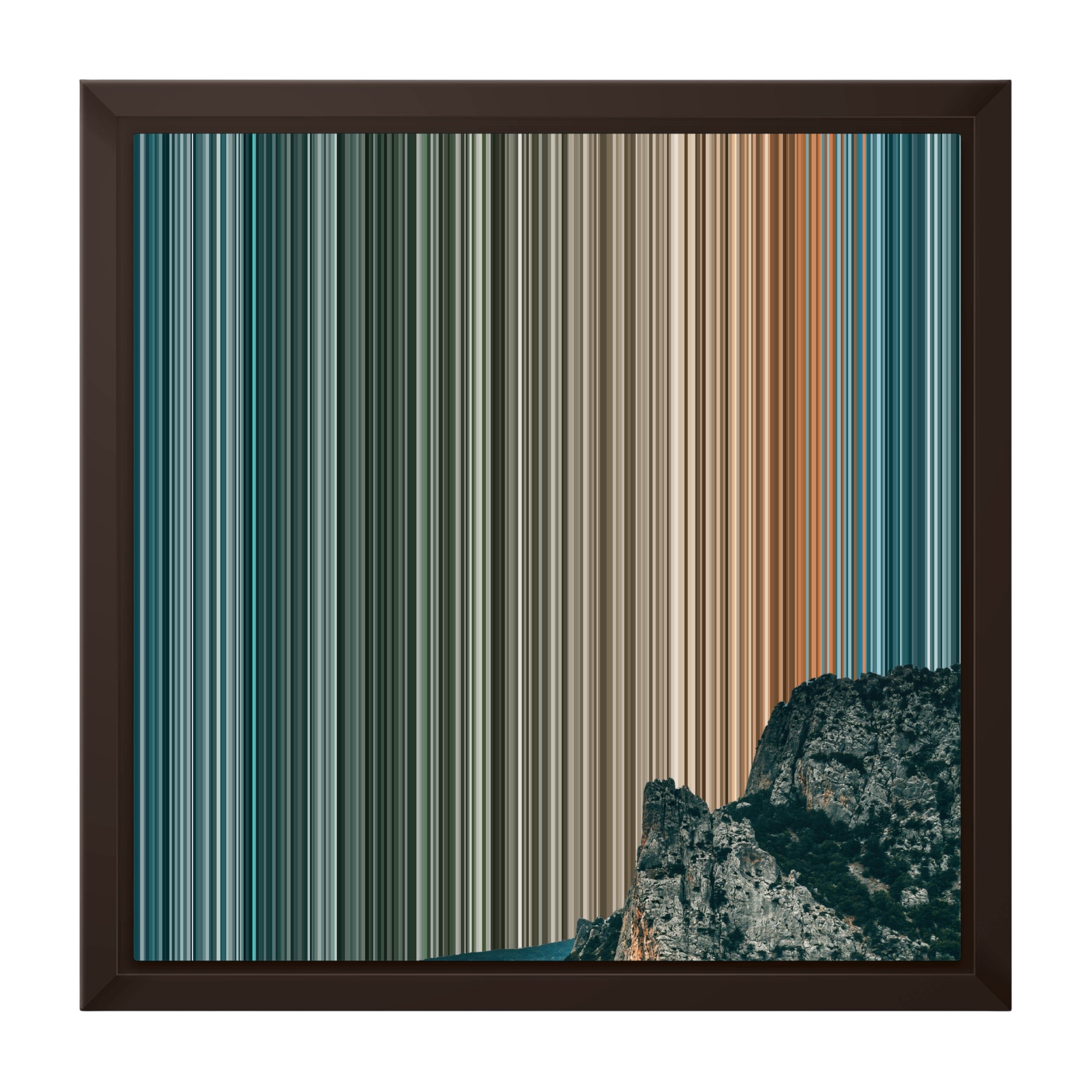 12×12" Framed Canvas - Brown variant