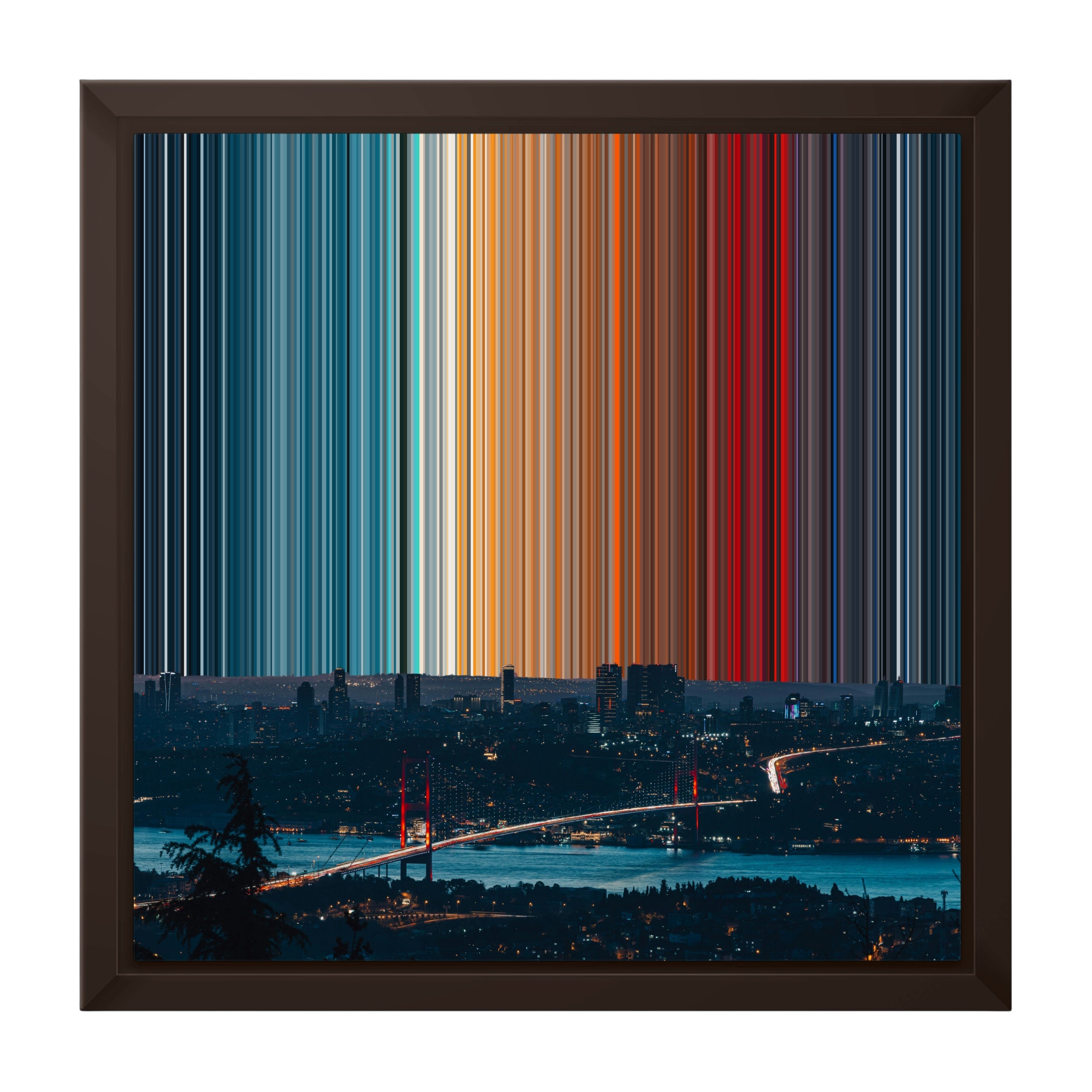 12×12" Framed Canvas - Brown variant