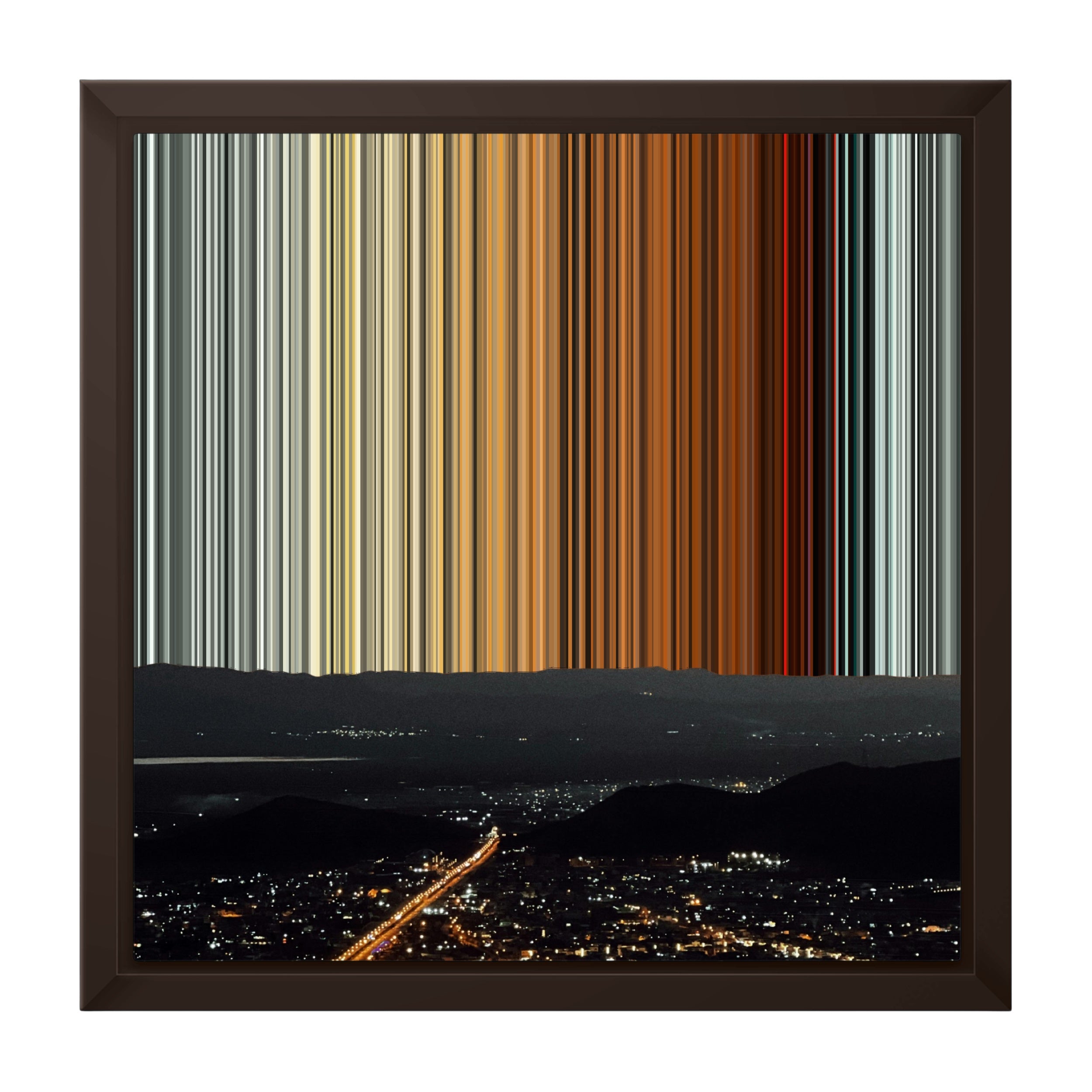 12×12" Framed Canvas - Brown variant