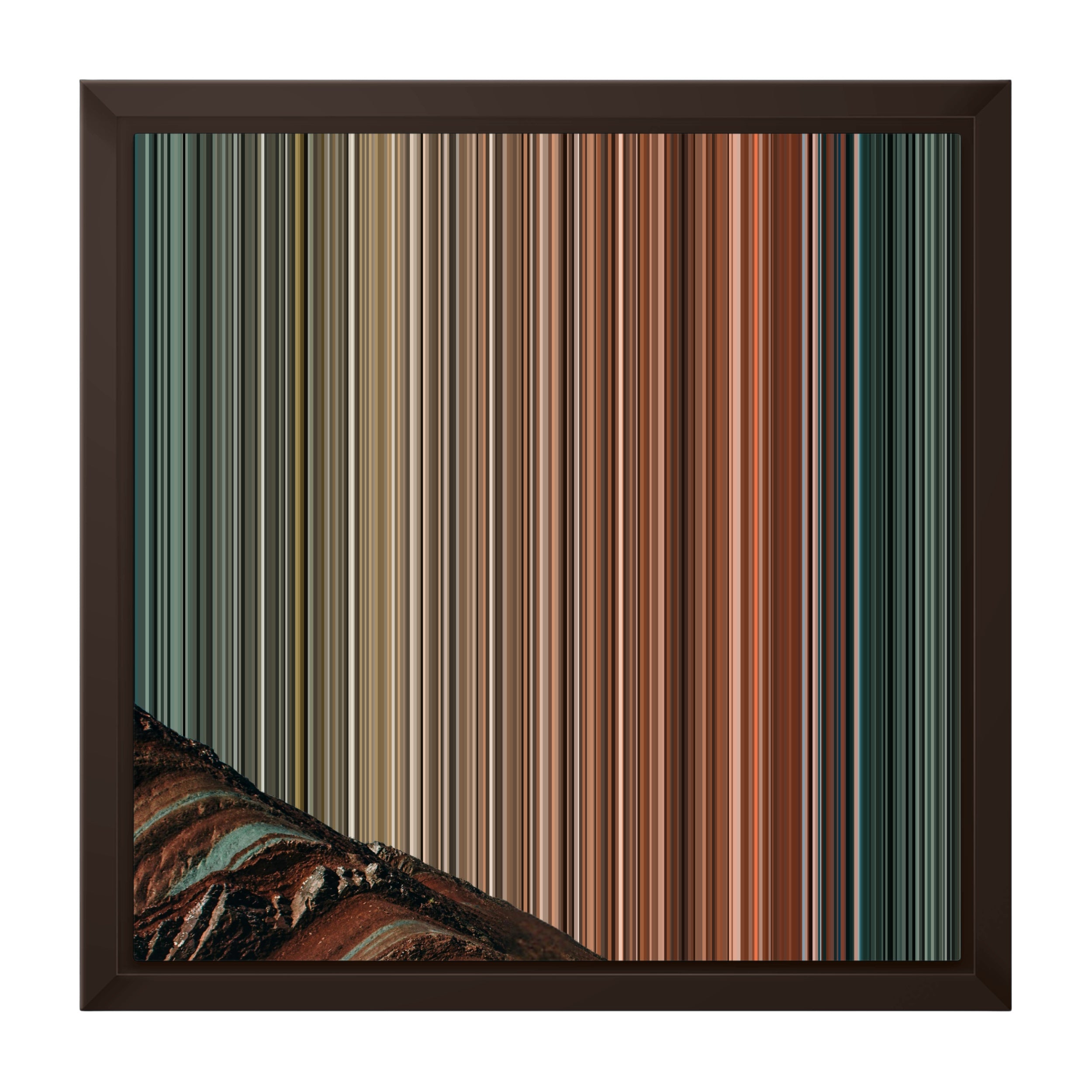 12×12" Framed Canvas - Brown variant