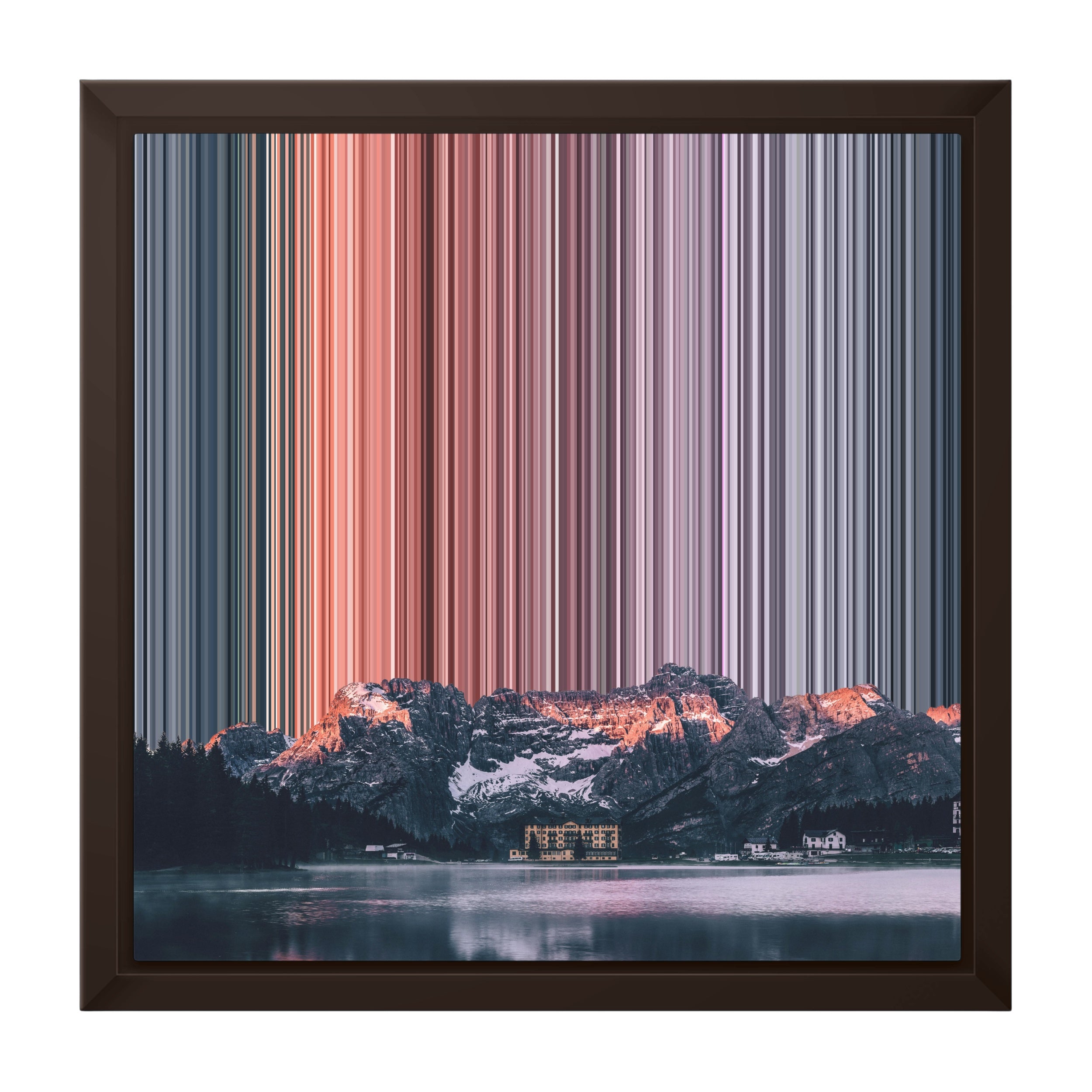 12×12" Framed Canvas - Brown variant