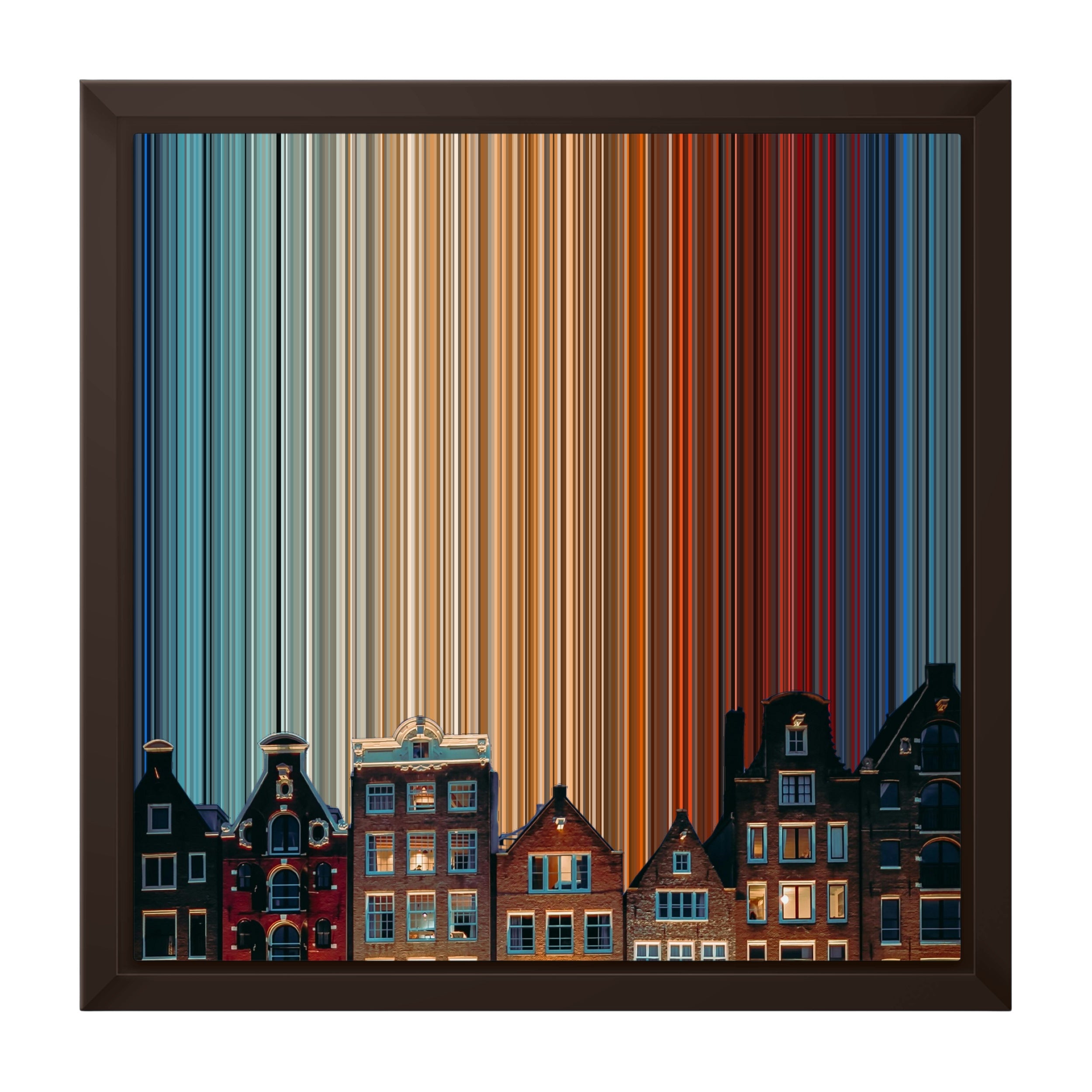 12×12" Framed Canvas - Brown variant