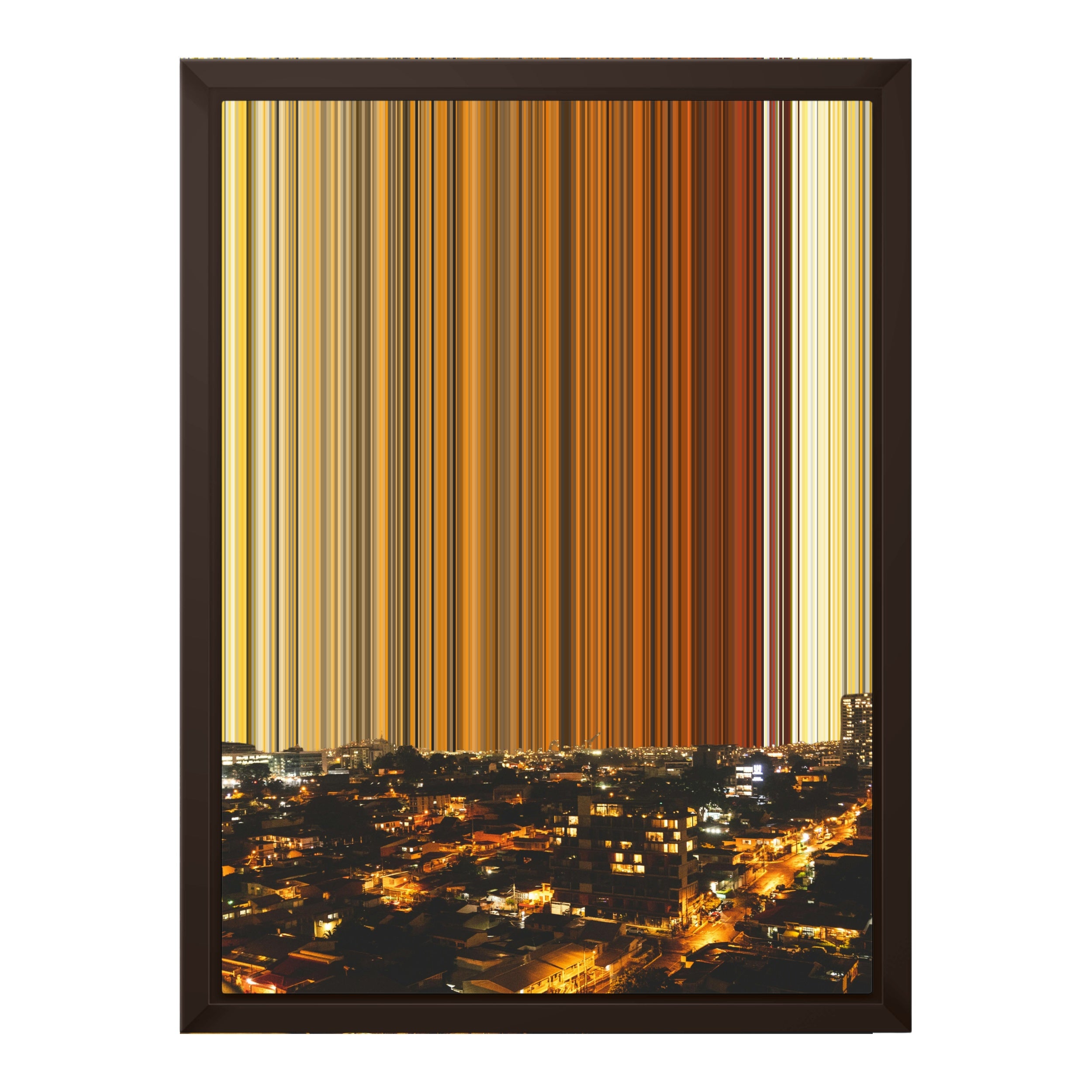 12×16" Framed Canvas - Brown variant