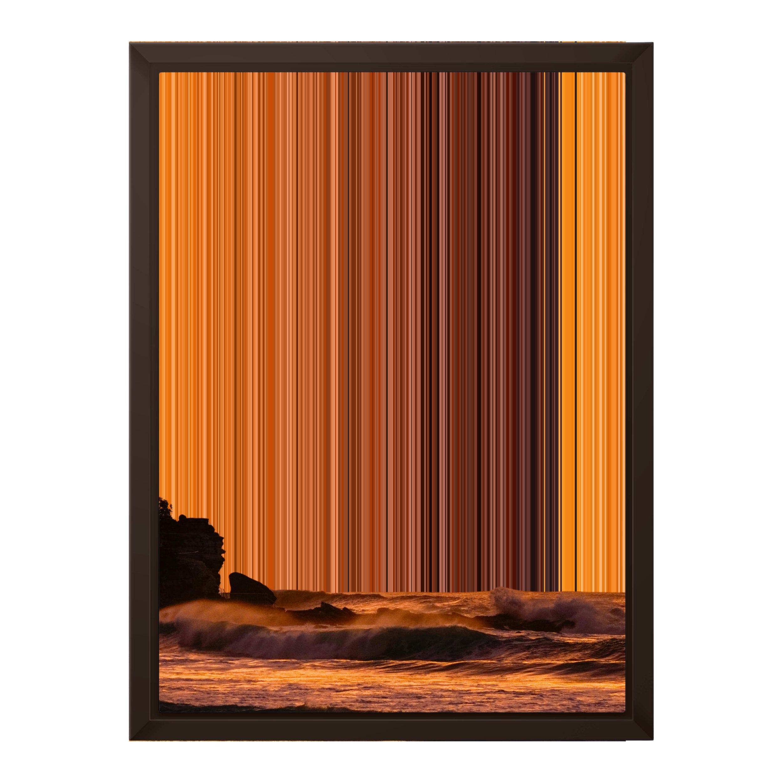 12×16" Framed Canvas - Brown variant