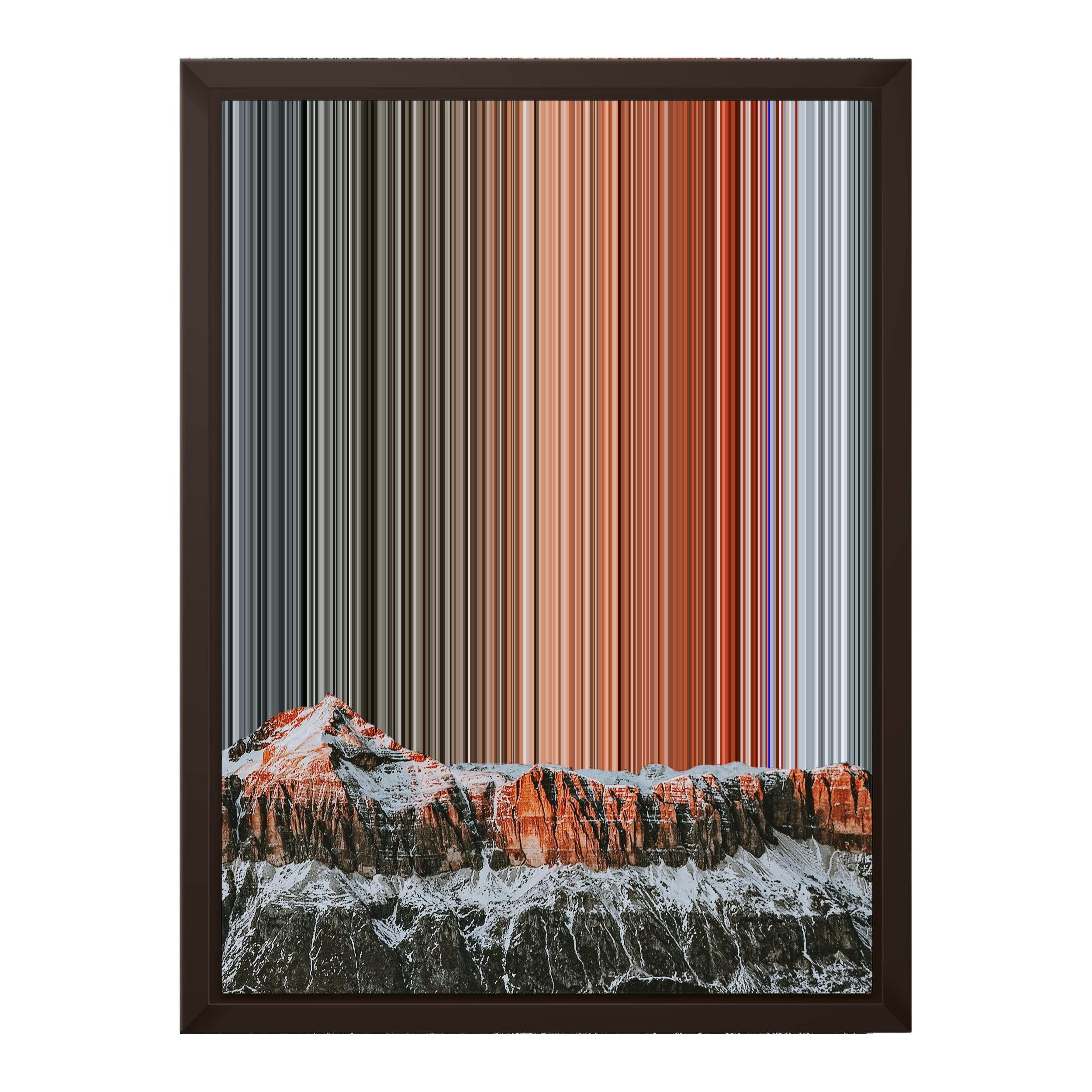 12×16" Framed Canvas - Brown variant