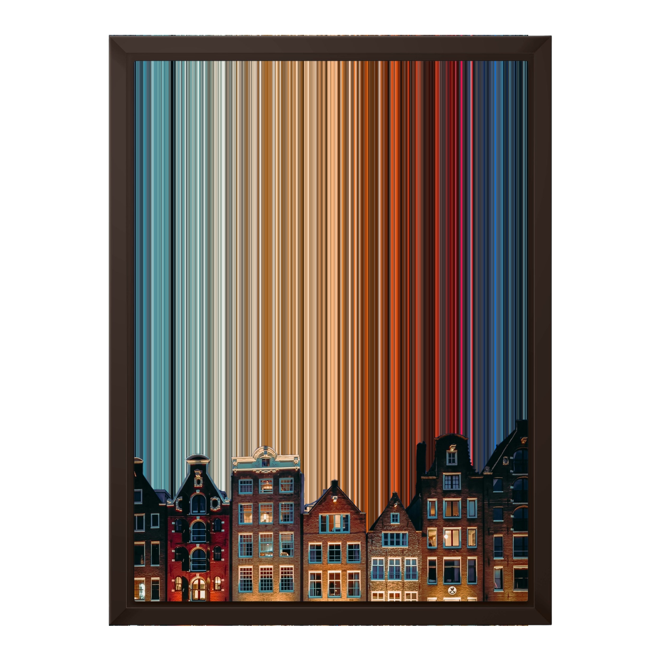 12×16" Framed Canvas - Brown variant