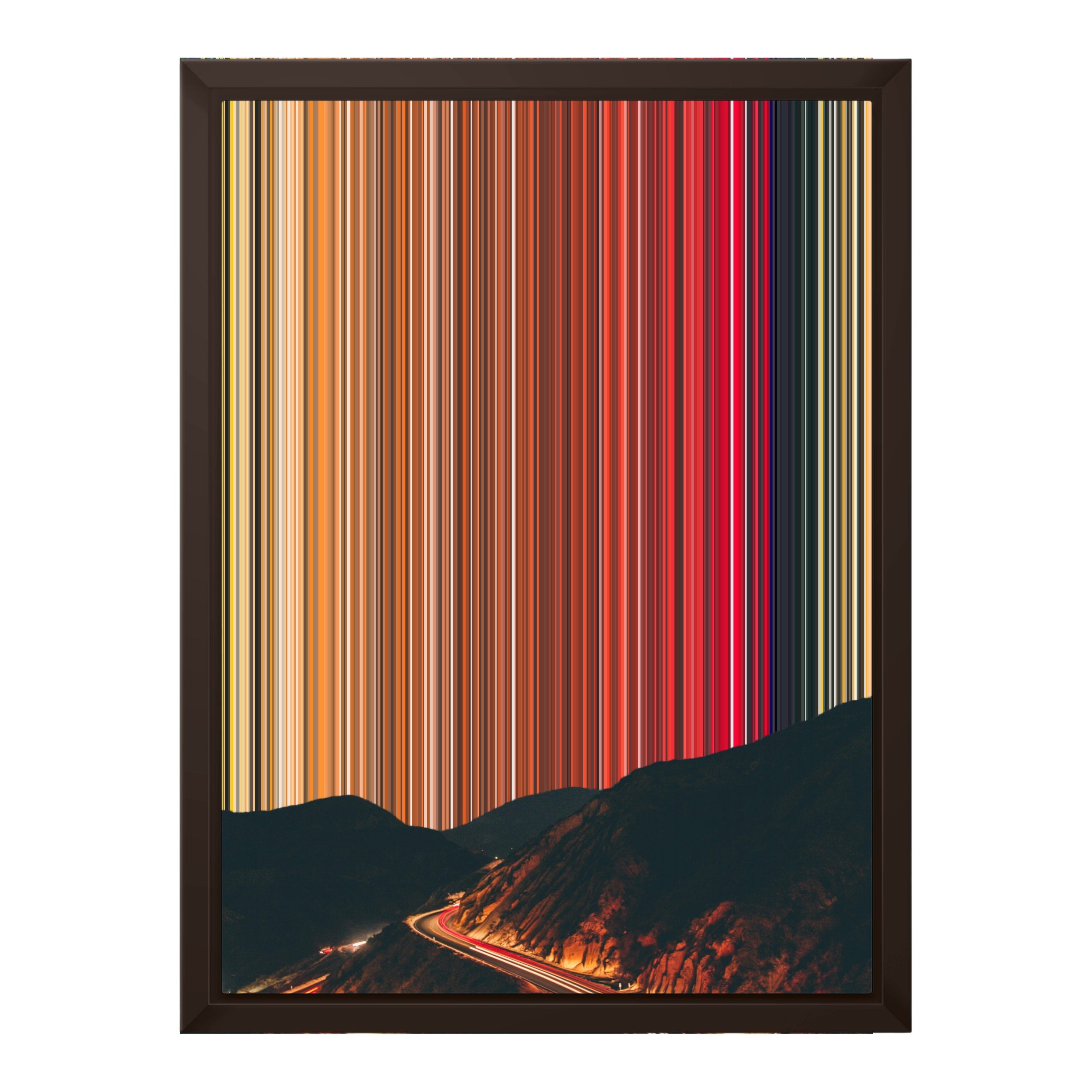 12×16" Framed Canvas - Brown variant