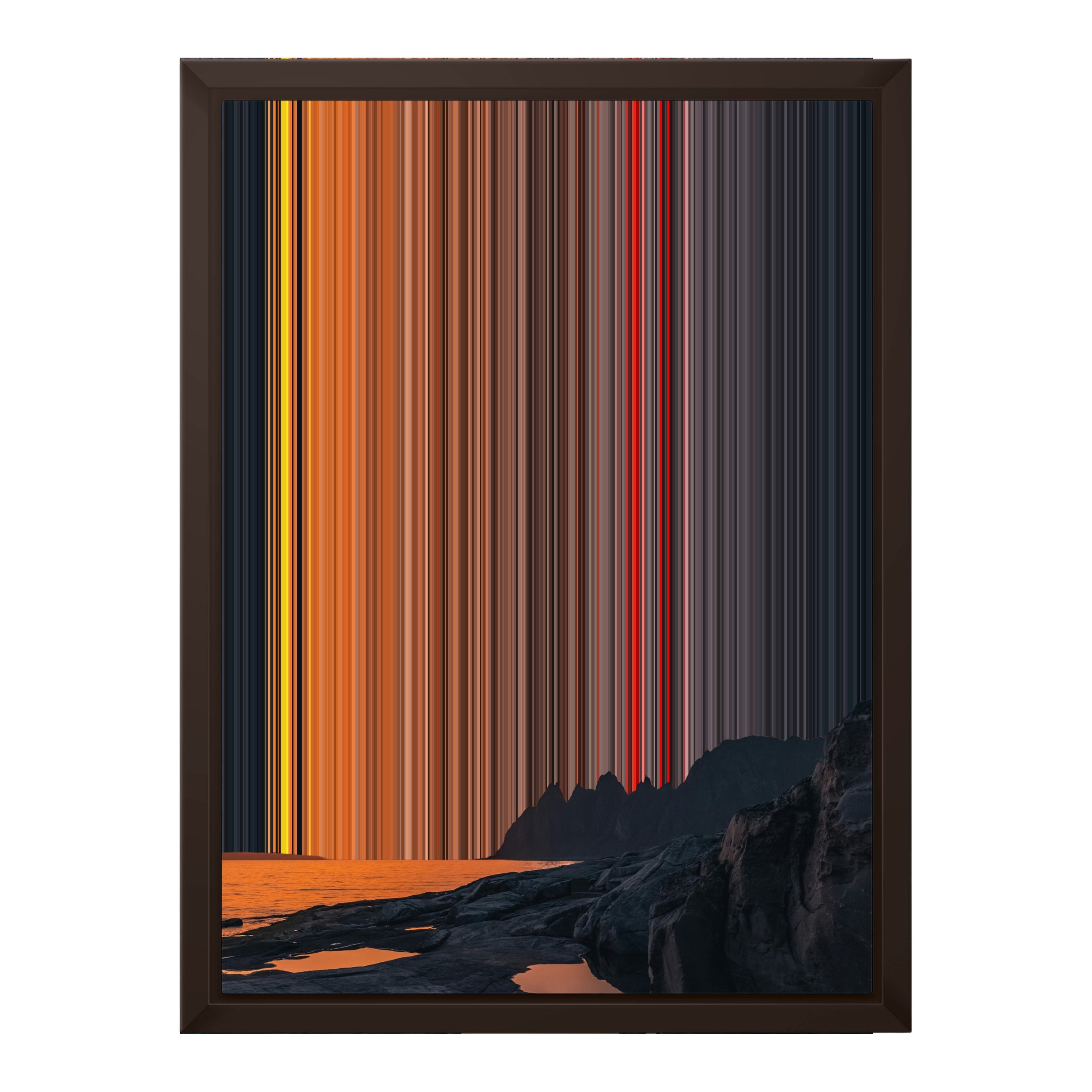 12×16" Framed Canvas - Brown variant