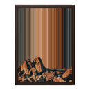 12×16" Framed Canvas - Brown variant