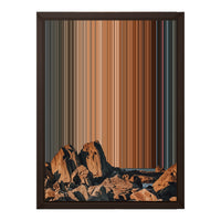 12×16" Framed Canvas - Brown variant