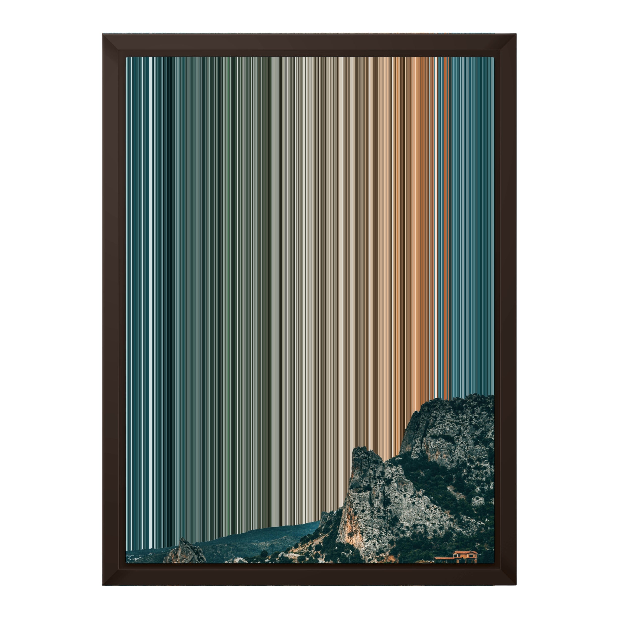 12×16" Framed Canvas - Brown variant