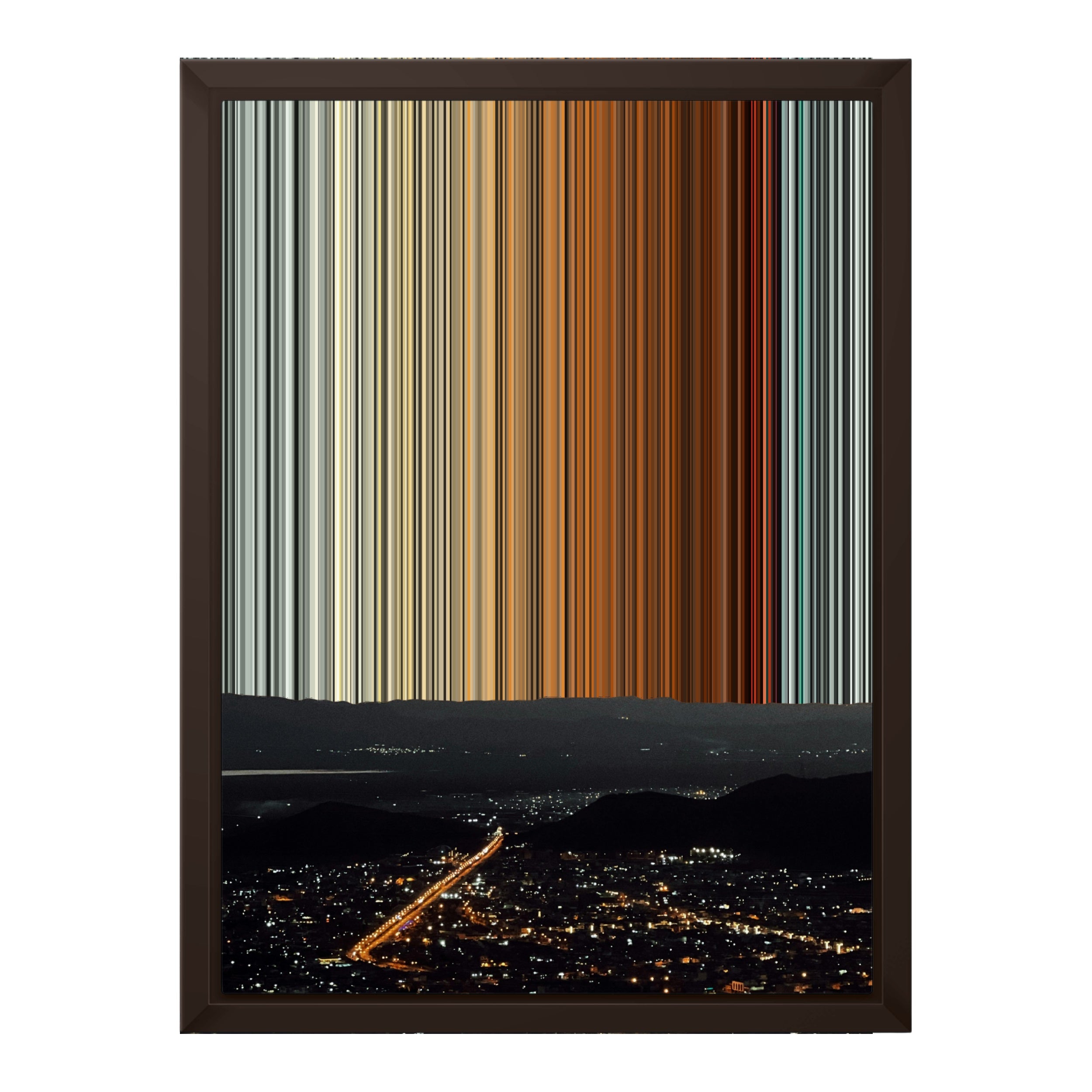 12×16" Framed Canvas - Brown variant