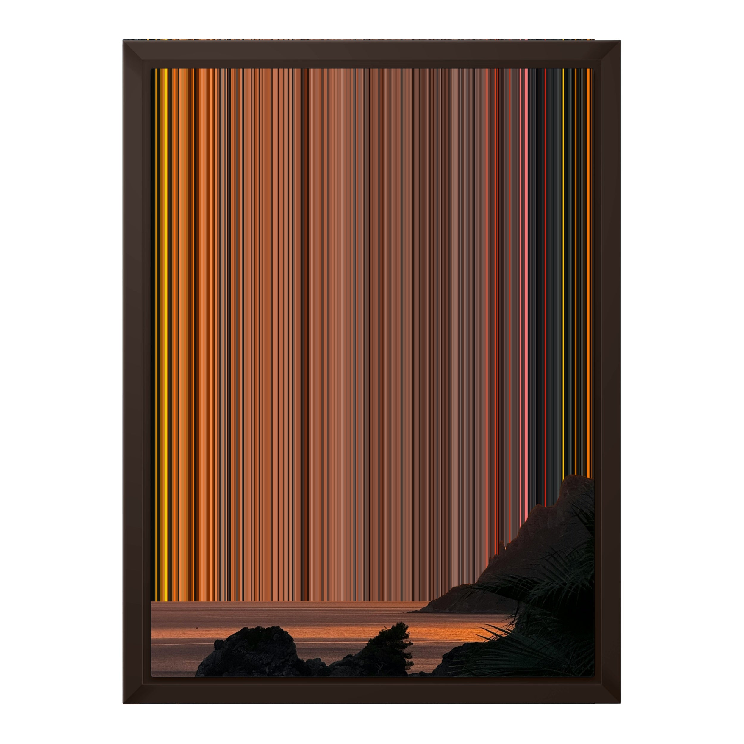 12×16" Framed Canvas - Brown variant