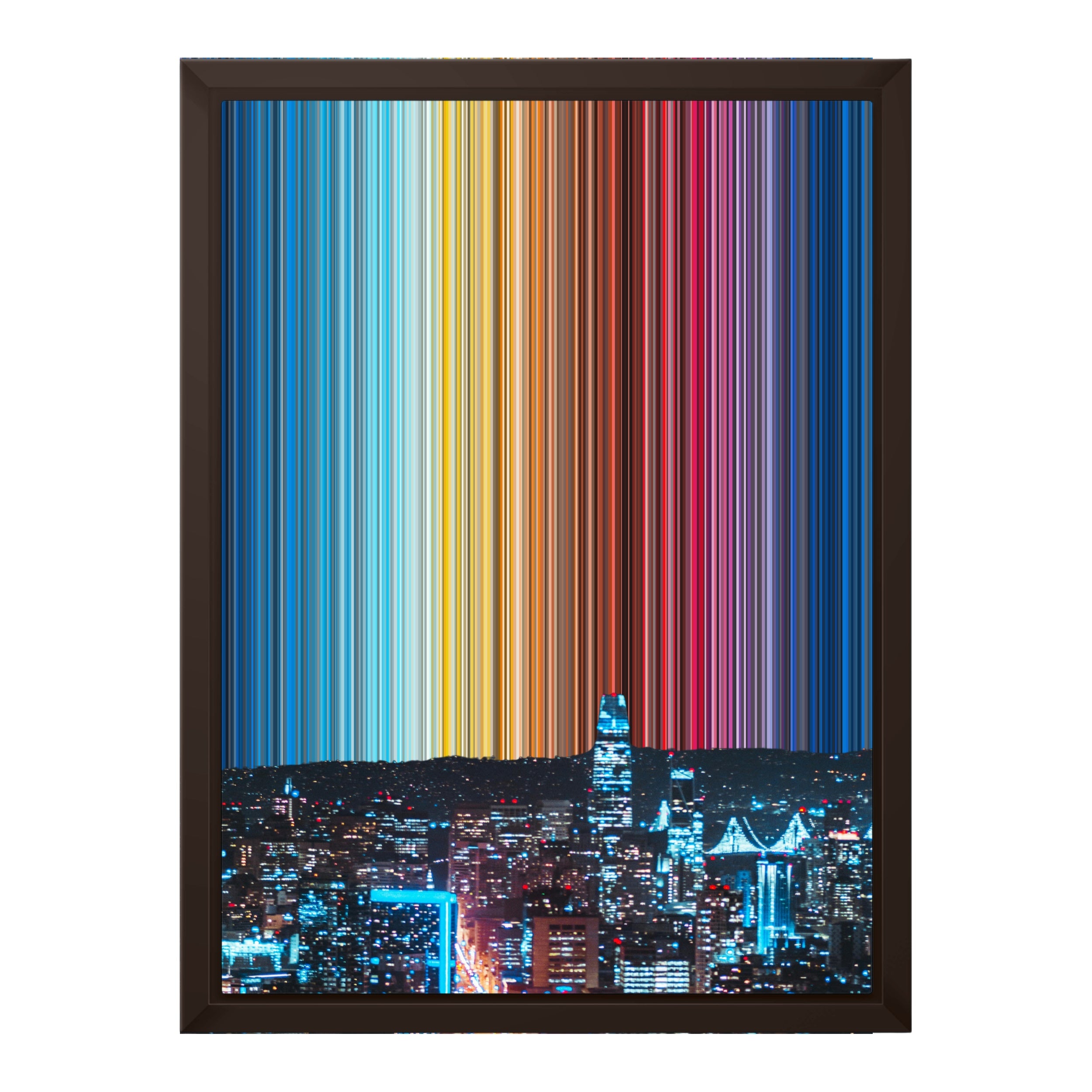 12×16" Framed Canvas - Brown variant