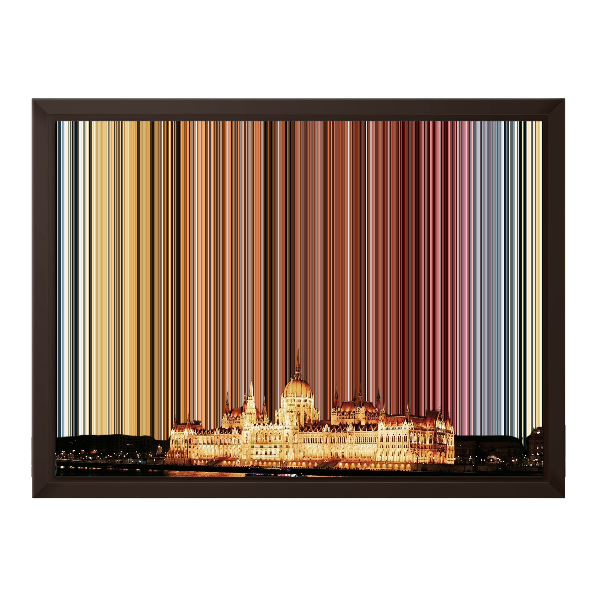 16×12" Framed Canvas - Brown variant